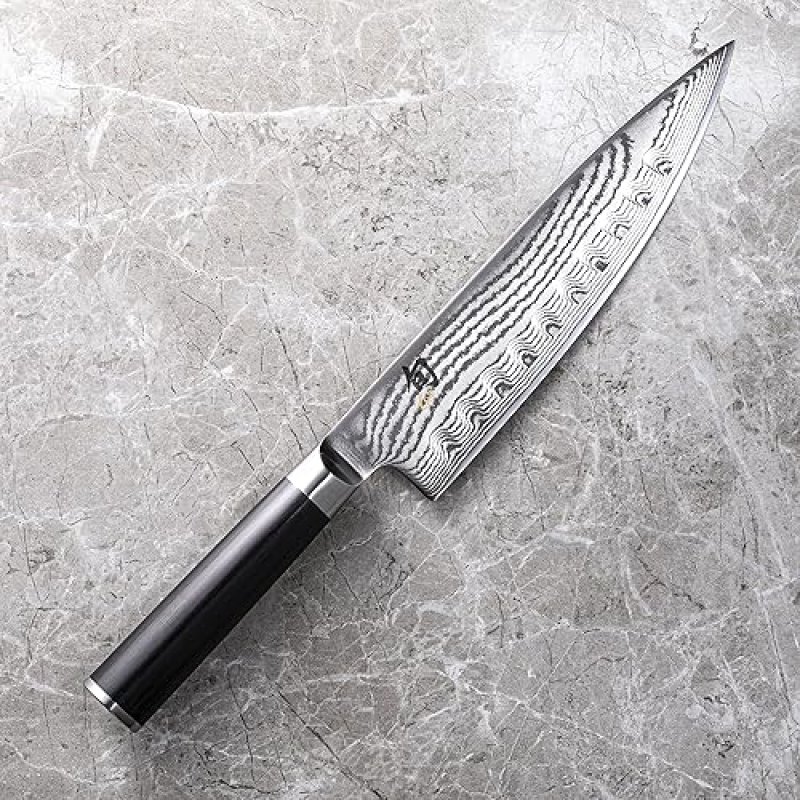 SHUN CLASSIC 8" CHEF'S KNIFE, VG-MAX CORE, DAMASCUS STEEL, PAKKAWOOD HANDLE