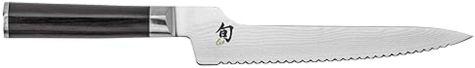 SHUN CLASSIC 8.25" OFFSET BREAD KNIFE - HANDCRAFTED JAPANESE SERRATED KNIFE FOR PROFESSIONAL AND HOME CHEFS