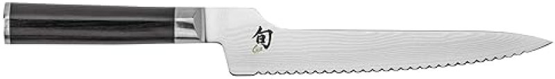 SHUN CLASSIC 8.25" OFFSET BREAD KNIFE - HANDCRAFTED JAPANESE SERRATED KNIFE FOR PROFESSIONAL AND HOME CHEFS