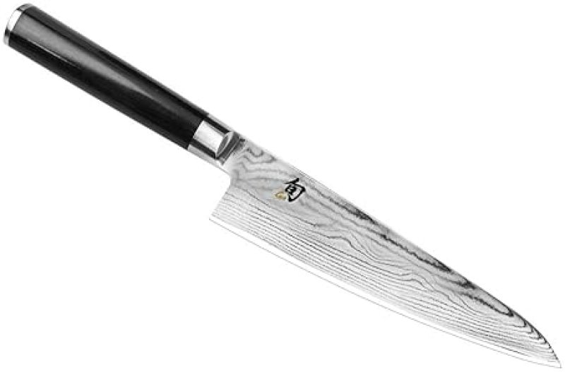 SHUN CLASSIC 7" ASIAN COOK’S KNIFE - HANDCRAFTED JAPANESE KITCHEN KNIFE WITH VG-MAX CORE - DAMASCUS STAINLESS STEEL CLADDING - PAKKAWOOD HANDLE - GYUTO-STYLE TOOL FOR CHEFS