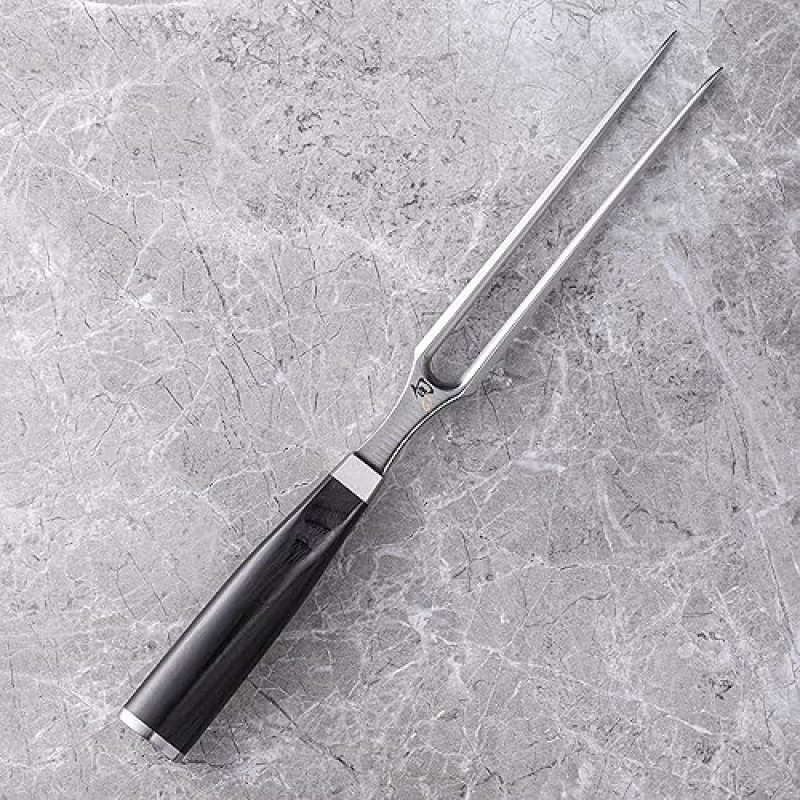 SHUN CLASSIC 6.5" CARVING FORK - HANDCRAFTED STAINLESS STEEL 2-PRONG FORK