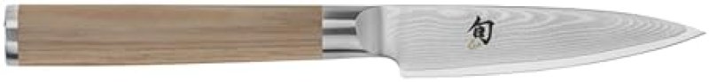 SHUN CLASSIC DAMASCUS BLONDE 3-PIECE KNIFE SET FROM SEKI, JAPAN: CHEF’S, BREAD, PARING KNIVES