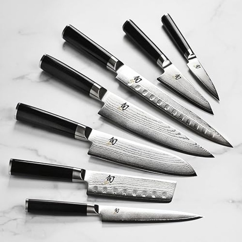 SHUN CLASSIC 10-PIECE KNIFE SET WITH BLOCK - PREMIUM QUALITY