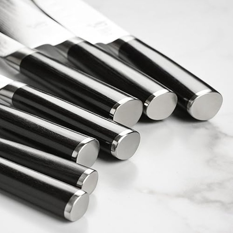 SHUN CLASSIC 10-PIECE KNIFE SET WITH BLOCK - PREMIUM QUALITY