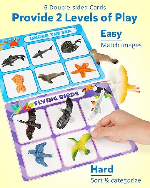 COOGAM ANIMALS SORTING TOY SET FOR TODDLERS: EDUCATIONAL GIFT FOR 3-5 YEAR OLDS