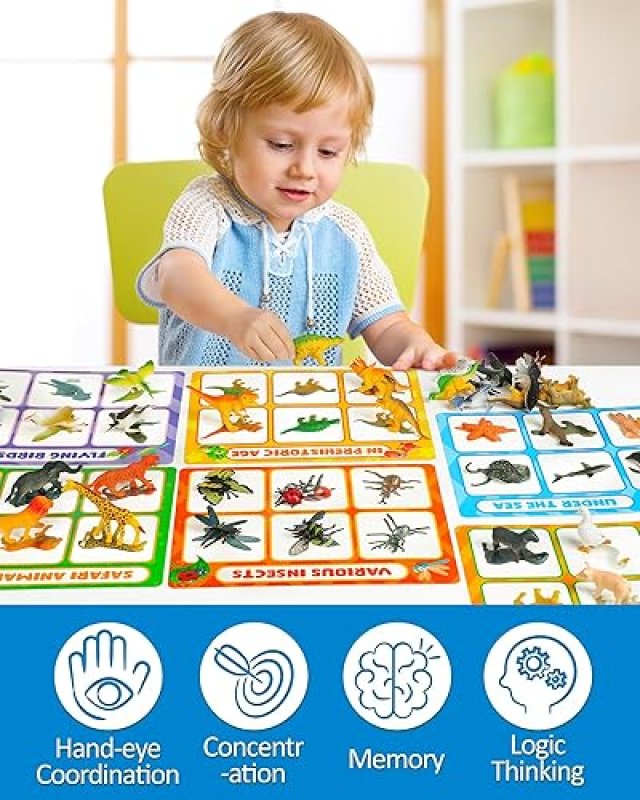 COOGAM ANIMALS SORTING TOY SET FOR TODDLERS: EDUCATIONAL GIFT FOR 3-5 YEAR OLDS