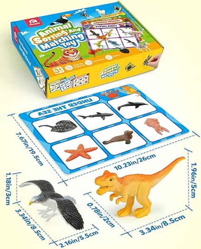 COOGAM ANIMALS SORTING TOY SET FOR TODDLERS: EDUCATIONAL GIFT FOR 3-5 YEAR OLDS