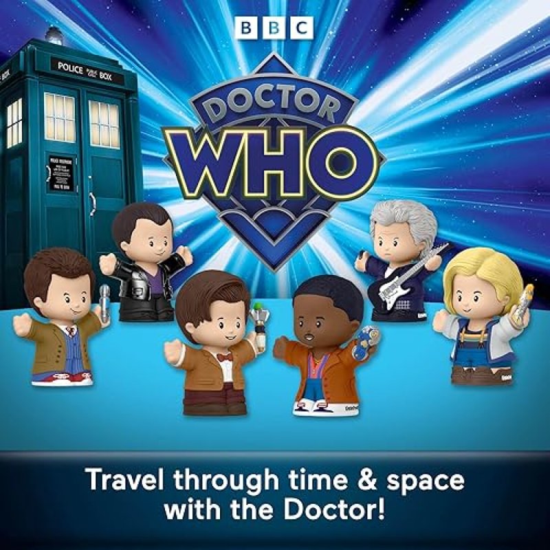 FISHER PRICE DOCTOR WHO TV SERIES SPECIAL EDITION LITTLE PEOPLE COLLECTOR SET FOR ADULTS & FANS, 6 CHARACTERS DISPLAY PACK