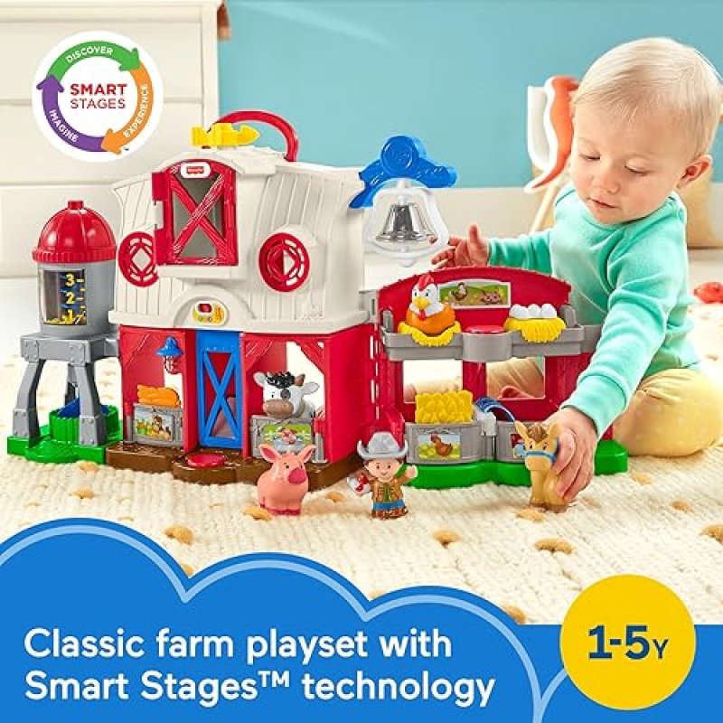 FISHER-PRICE LITTLE PEOPLE FARM ANIMAL CARE INTERACTIVE PLAYSET FOR TODDLERS 1+ YEARS