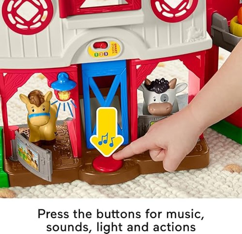 FISHER-PRICE LITTLE PEOPLE FARM ANIMAL CARE INTERACTIVE PLAYSET FOR TODDLERS 1+ YEARS