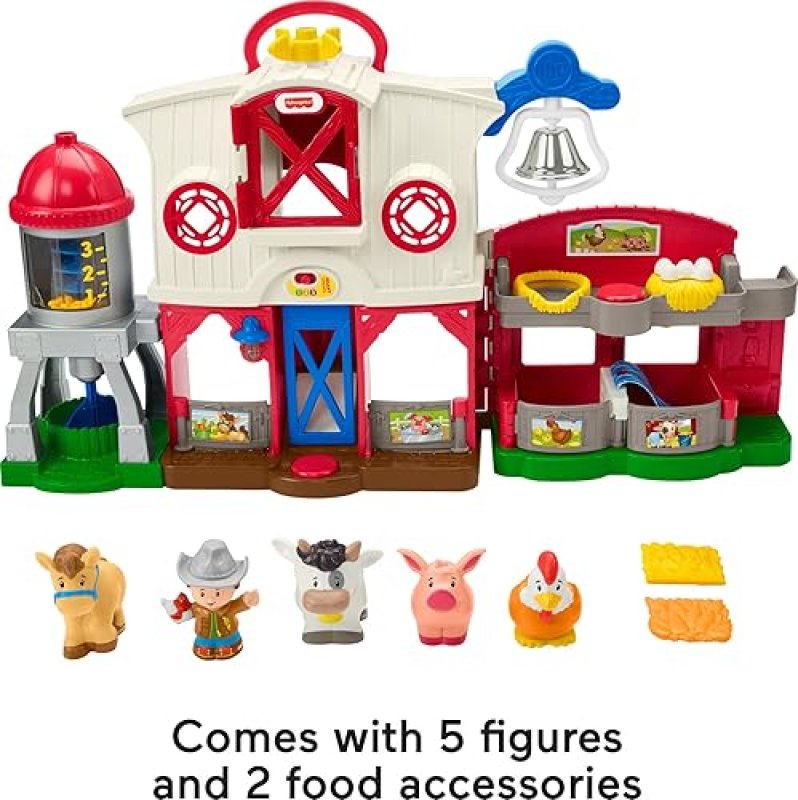 FISHER-PRICE LITTLE PEOPLE FARM ANIMAL CARE INTERACTIVE PLAYSET FOR TODDLERS 1+ YEARS