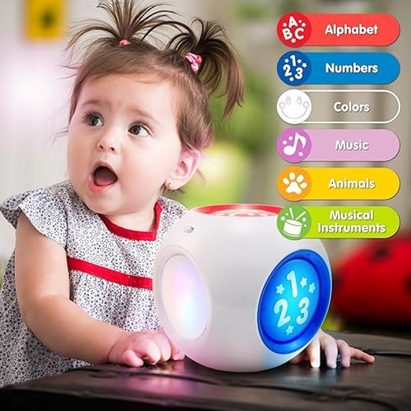 LEARNING CUBE - EDUCATIONAL MUSICAL ACTIVITY CENTER FOR INFANTS & TODDLERS - TOYS FOR 1 YEAR OLDS - FIRST BIRTHDAY GIFT