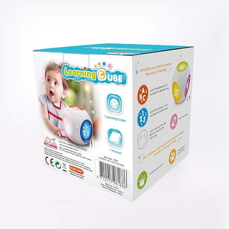 LEARNING CUBE - EDUCATIONAL MUSICAL ACTIVITY CENTER FOR INFANTS & TODDLERS - TOYS FOR 1 YEAR OLDS - FIRST BIRTHDAY GIFT