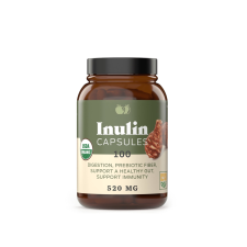 COMPLETE NATURAL ORGANIC INULIN CAPSULES - 520MG, 100 PILLS, JERUSALEM ARTICHOKE INULIN