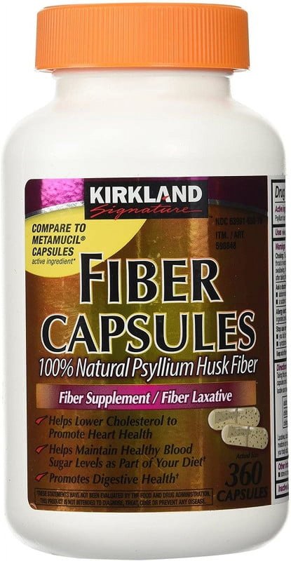 KS PSYLLIUM FIBER CAPSULES FOR DIGESTIVE HEALTH 360-COUNT