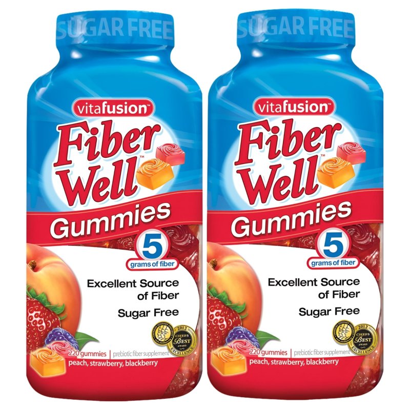 VITAFUSION FIBER WELL SUGAR-FREE GUMMIES - 2 PACK (220 CT) FOR DIGESTIVE HEALTH