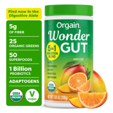 ORGAIN VEGAN ORGANIC DAILY FIBER & GREENS SUPERFOODS POWDER, ORANGE MANGO - 0.44LB