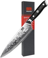 SHAN ZU 8 INCH JAPANESE DAMASCUS CHEF KNIFE - HIGH CARBON STEEL UTILITY KNIFE