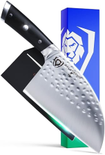DALSTRONG 7.5" SERBIAN CHEF KNIFE - GLADIATOR SERIES ELITE - GERMAN HC STEEL - MEAT CLEAVER - RAZOR SHARP - G10 HANDLE - W/SHEATH