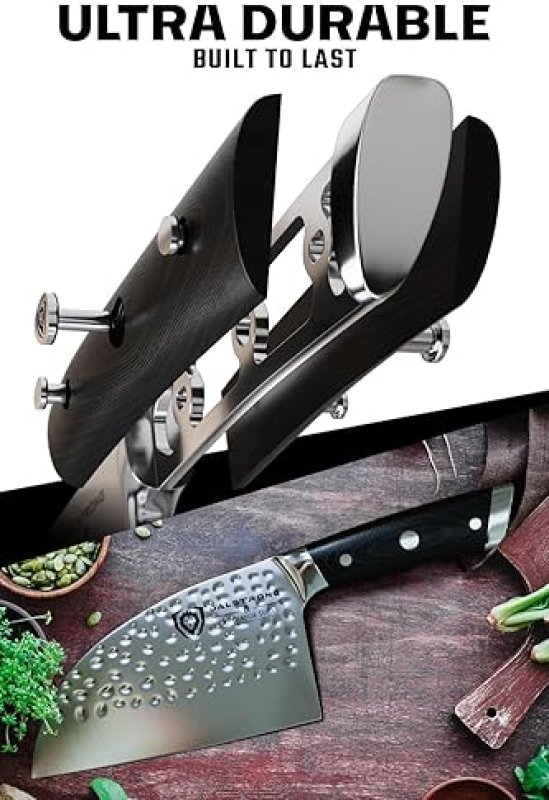 DALSTRONG 7.5" SERBIAN CHEF KNIFE - GLADIATOR SERIES ELITE - GERMAN HC STEEL - MEAT CLEAVER - RAZOR SHARP - G10 HANDLE - W/SHEATH