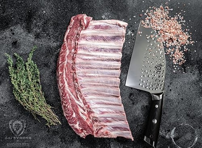 DALSTRONG 7.5" SERBIAN CHEF KNIFE - GLADIATOR SERIES ELITE - GERMAN HC STEEL - MEAT CLEAVER - RAZOR SHARP - G10 HANDLE - W/SHEATH