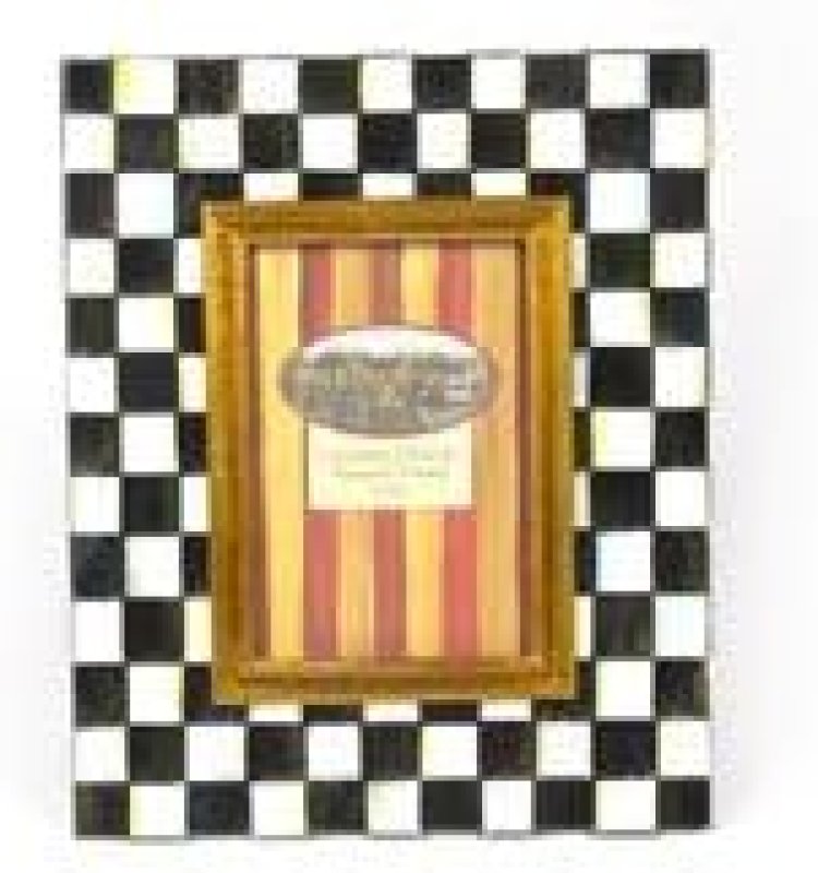 MACKENZIE-CHILDS COURTLY CHECK ENAMEL FRAME - 4X6 INCH