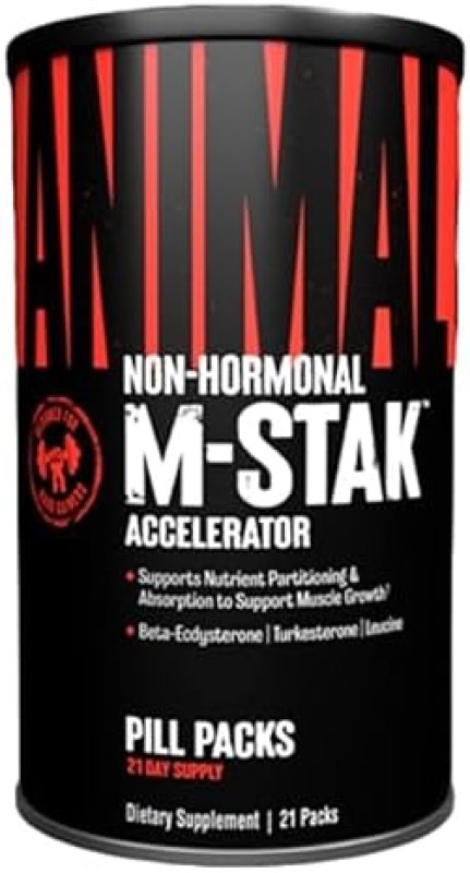 UNIVERSAL NUTRITION ANIMAL M-STAK MUSCLE BUILDER & ANABOLIC MASS GAINER SUPPLEMENT - LEAN MUSCLE GROWTH & ENERGY BOOST - 21 PACKS