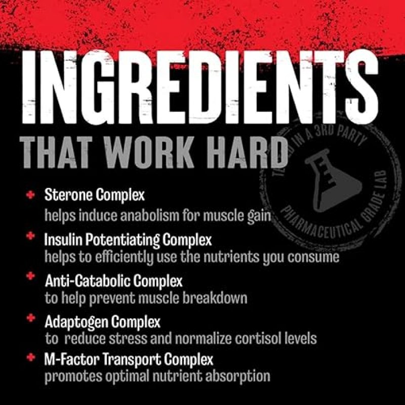 UNIVERSAL NUTRITION ANIMAL M-STAK MUSCLE BUILDER & ANABOLIC MASS GAINER SUPPLEMENT - LEAN MUSCLE GROWTH & ENERGY BOOST - 21 PACKS