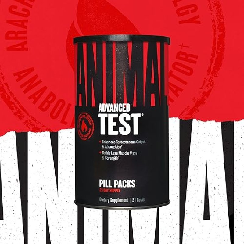UNIVERSAL NUTRITION ANIMAL TEST TESTOSTERONE BOOSTER FOR MEN - MALE ENHANCING SUPPLEMENT FOR STRENGTH ATHLETES & BODYBUILDERS - STAMINA, ENDURANCE, MUSCLE GROWTH - 21 DAY CYCLE