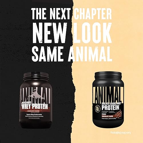 UNIVERSAL NUTRITION CHOCOLATE ANIMAL WHEY ISOLATE PROTEIN POWDER - 25G PROTEIN, MUSCLE BUILDER & RECOVERY FOR MEN & WOMEN - LOW SUGAR