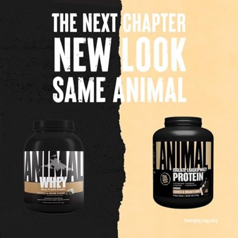 UNIVERSAL NUTRITION COOKIES & CREAM ANIMAL WHEY ISOLATE PROTEIN POWDER - 25G PROTEIN - PRE & POST WORKOUT MUSCLE BUILDER & RECOVERY WITH DIGESTIVE ENZYMES - MEN & WOMEN - 4 LBS