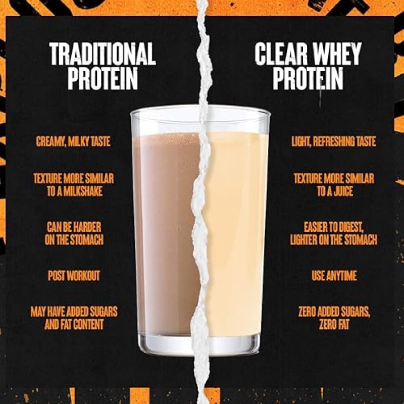 UNIVERSAL NUTRITIONPINEAPPLE ORANGE CLEAR WHEY ISOLATE PROTEIN POWDER - 5G BCAA, EASY DIGEST, DELICIOUSLY JUICY - 500G