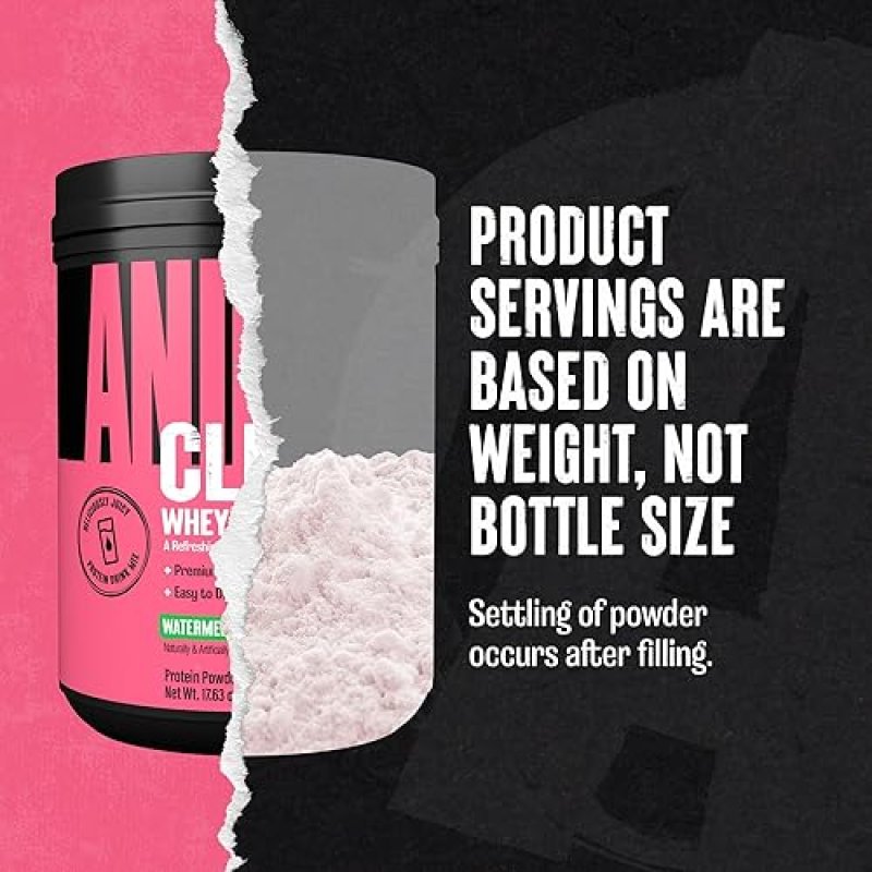 UNIVERSAL NUTRITION WATERMELON LIMEADE CLEAR WHEY PROTEIN POWDER - 5G BCAA, EASY MIX, DIGESTIBLE, REFRESHING DRINK FOR MEN AND WOMEN - 500G