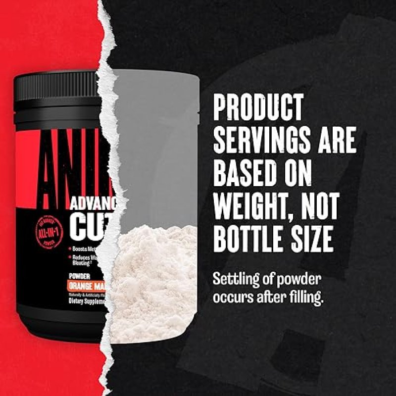 UNIVERSAL NUTRITION ANIMAL CUTS THERMOGENIC FAT BURNER POWDER - WEIGHT LOSS SUPPLEMENT FOR METABOLISM, ENERGY, FOCUS - ORANGE MANGO FLAVOR'