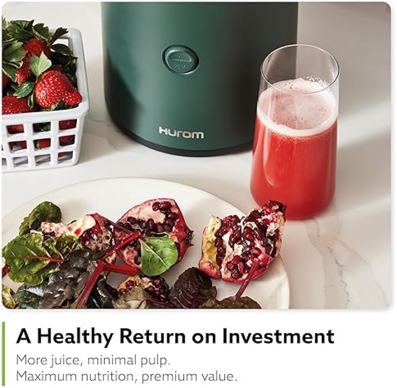 HUROM H320 SLOW JUICER FOR VEGETABLES AND FRUIT | SELF-FEEDING COLD PRESS MACHINE | HIGH YIELD | BPA FREE | EASY TO CLEAN