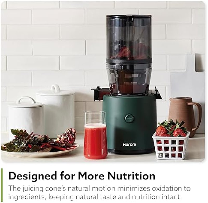 HUROM H320 SLOW JUICER FOR VEGETABLES AND FRUIT | SELF-FEEDING COLD PRESS MACHINE | HIGH YIELD | BPA FREE | EASY TO CLEAN
