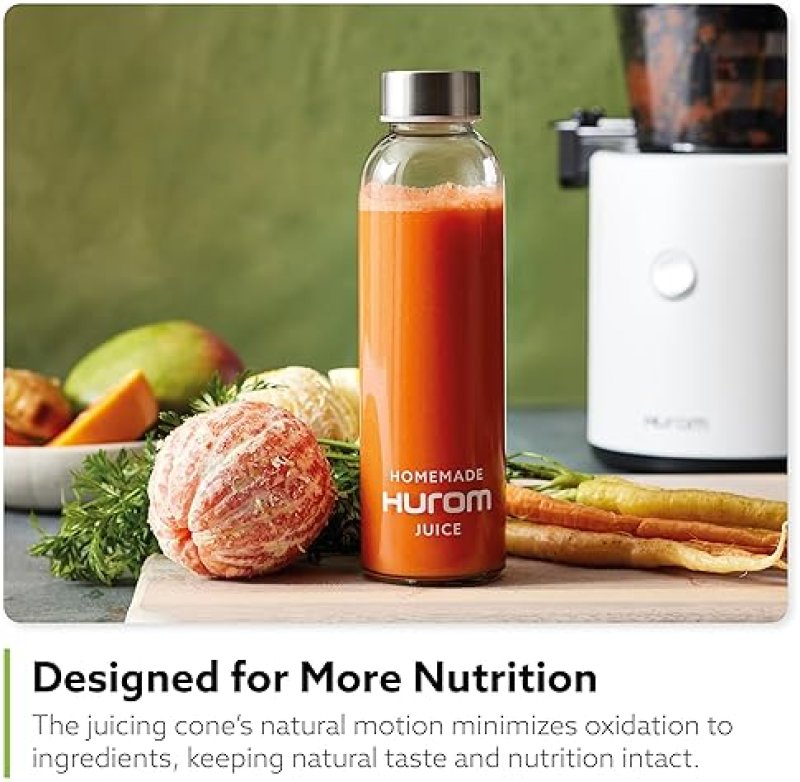 HUROM H320 SLOW JUICER | WHITE | COLD PRESS JUICE MACHINE | HIGH YIELD | BPA FREE | EASY TO CLEAN