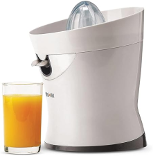 TRIBEST CITRISTAR CS-1000 ELECTRIC CITRUS JUICER - STAINLESS STEEL STRAINER & SPOUT (WHITE)