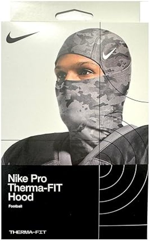 NIKE PRO HYPERWARM HOOD BALACLAVA IN GREY CAMO - UNISEX WARM WINTER HEADWEAR
