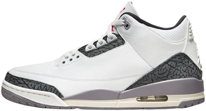 NIKE AIR JORDAN 3 RETRO SUMMIT WHITE/FIRE RED 'CEMENT GREY'