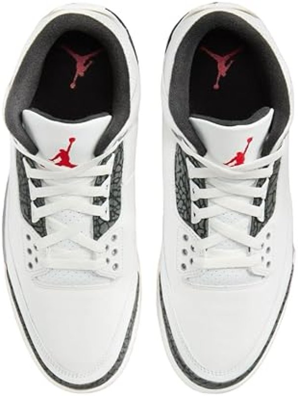 NIKE AIR JORDAN 3 RETRO SUMMIT WHITE/FIRE RED 'CEMENT GREY'