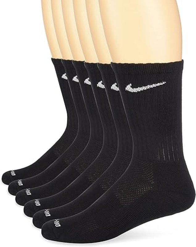 NIKE EVERYDAY PLUS CUSHION CREW TRAINING SOCKS (6 PAIRS)