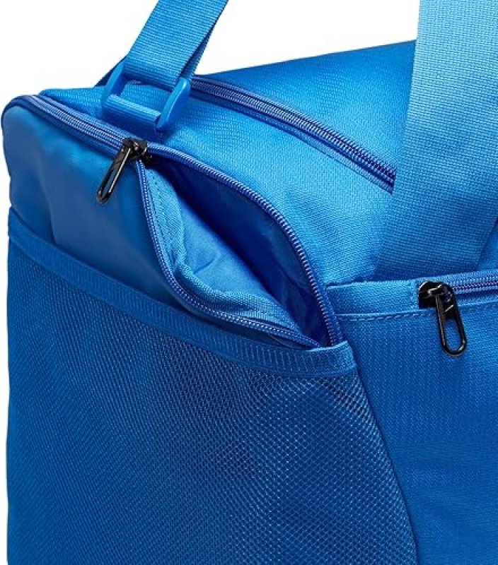 NIKE BRASILIA TRAINING DUFFEL BAG IN GAME ROYAL/BLACK/WHITE