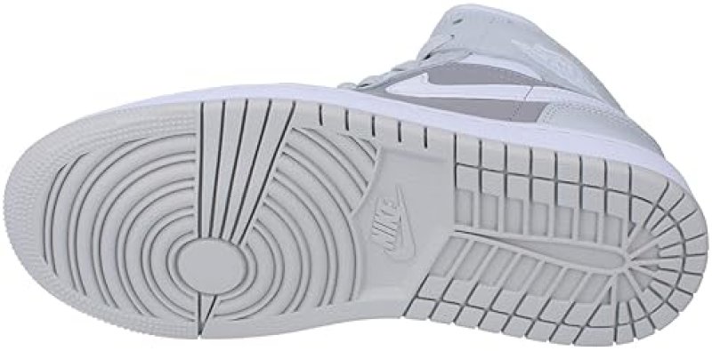 NIKE WOMEN'S AIR JORDAN 1 MID SHOES - PHOTON DUST/ATMOSPHERE GREY/WHITE