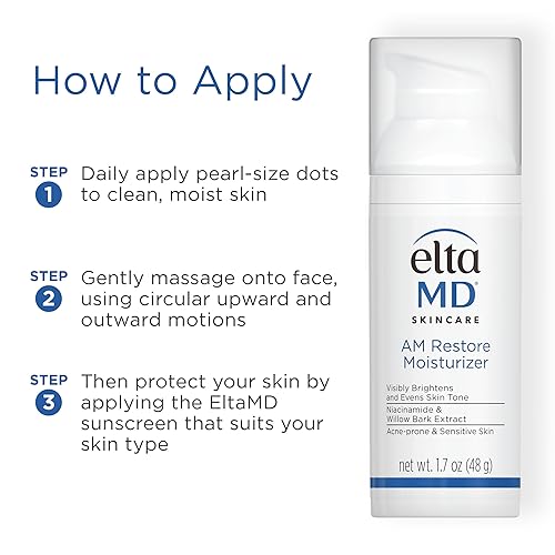 ELTAMD AM RESTORE LIGHT FACE MOISTURIZER WITH NIACINAMIDE & HYALURONIC ACID, 1.7 OZ PUMP
