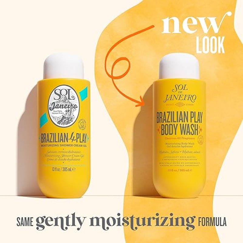 SOL DE JANEIRO BRAZILIAN PLAY MOISTURIZING SHOWER CREAM-GEL - HYDRATING BODY WASH FOR SOFT SKIN