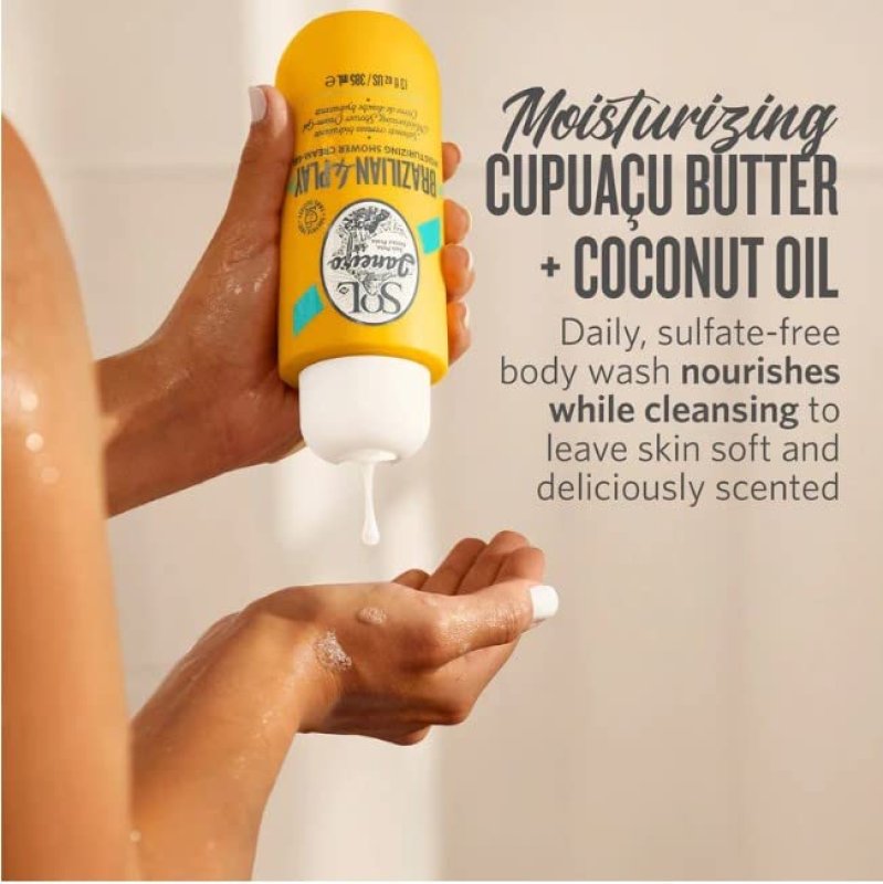 SOL DE JANEIRO BRAZILIAN PLAY MOISTURIZING SHOWER CREAM-GEL - HYDRATING BODY WASH FOR SOFT SKIN