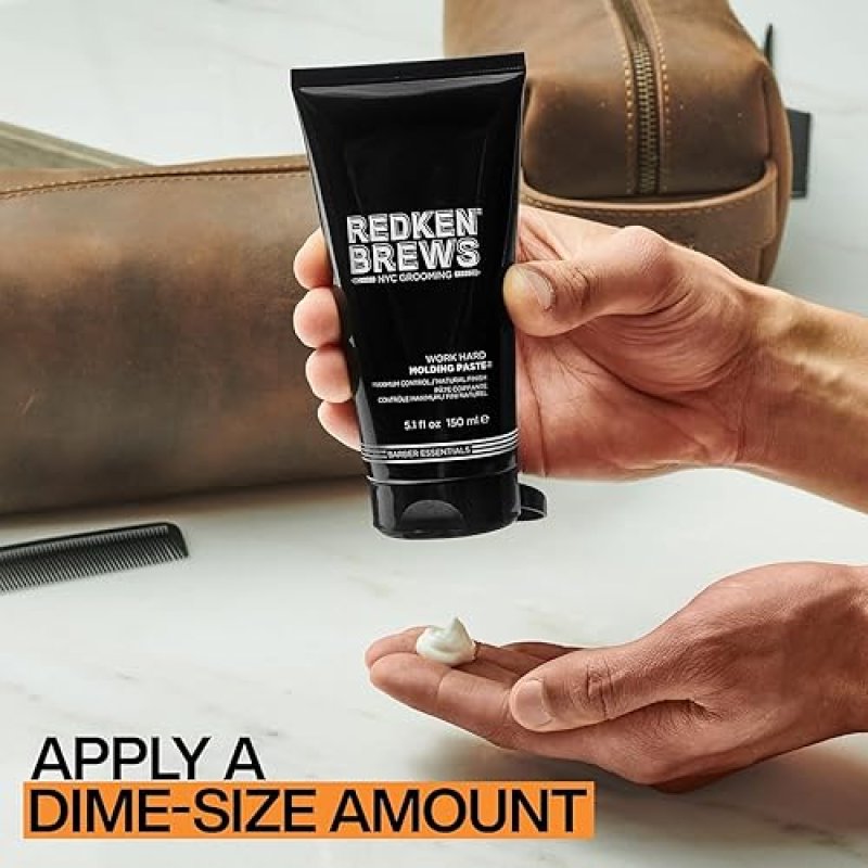 REDKEN BREWS MOLDING PASTE FOR MEN - HIGH HOLD, MATTE FINISH, SULFATE-FREE