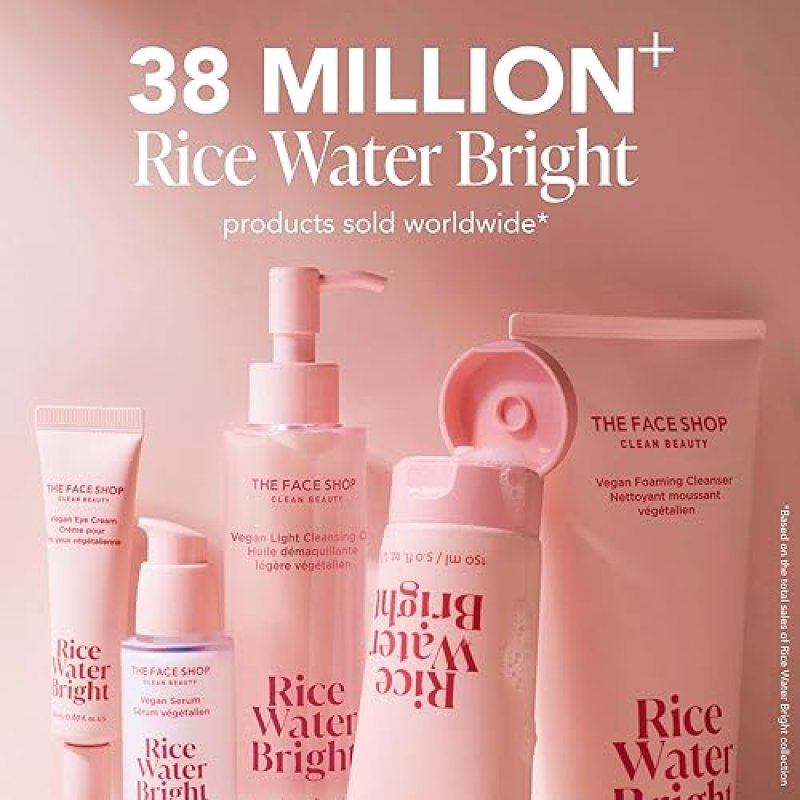 LG HOUSEHOLD&HEALTHCARE HYDRATING RICE WATER FOAMING FACIAL CLEANSER WITH CERAMIDE - VEGAN KOREAN SKIN CARE - 150ML
