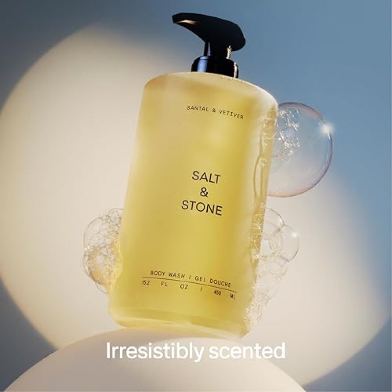 SALT&STONE ANTIOXIDANT-RICH BODY WASH FOR DEEP HYDRATION | UNISEX, SULFATE, PARABEN, & DYE FREE | SOFTENS & HYDRATES SKIN